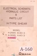 Amada-Amada H Type Shear Electrical Schematic Hydraulics and Parts Lists Manual 1980-H-2565-H-3013-H-3065-H-4013-H-4065-H-Type-01